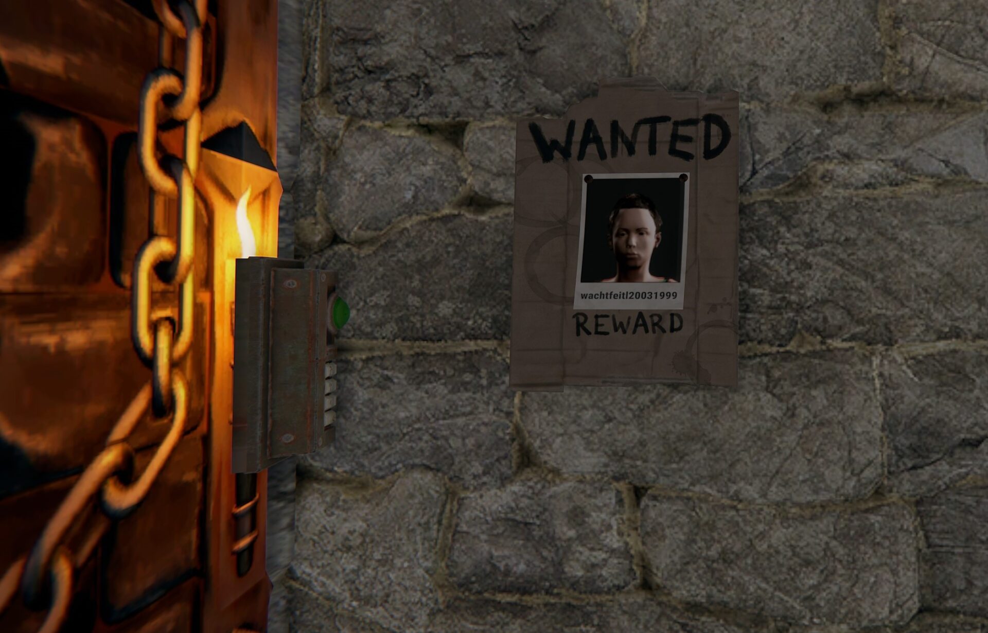 Der Steckbrief der Täterin in der Schädelkirche